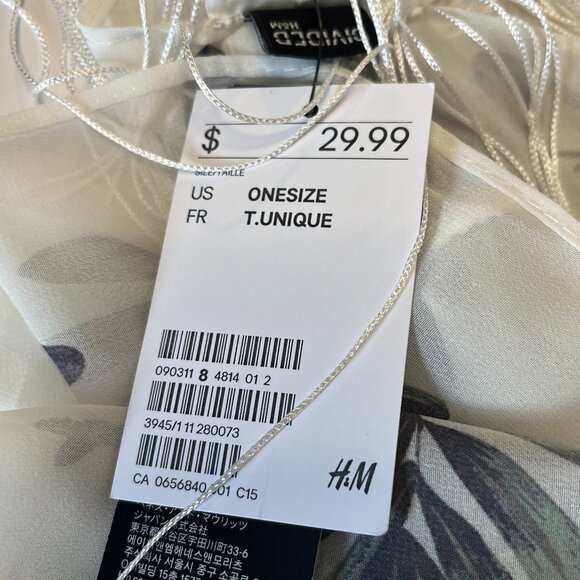 Boho style Floral Shawl Cover up with Fringe - Picture 3 of 8